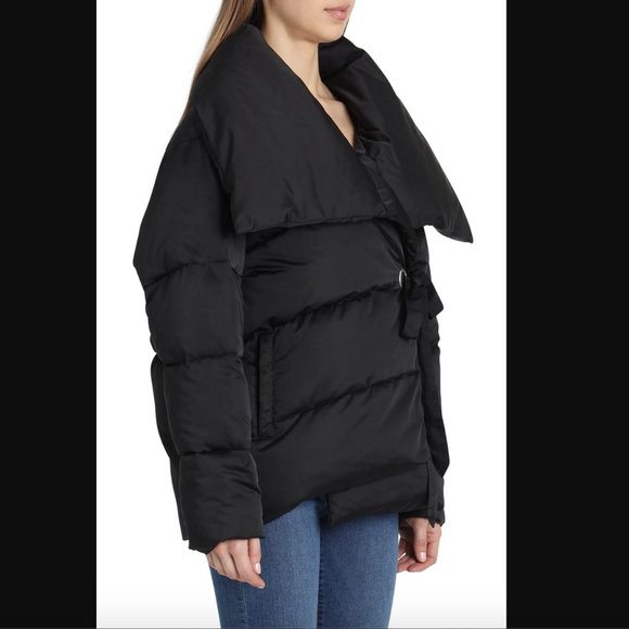 Avec Les Filles Wrap Puffer Jacket Black - Picture 6 of 9